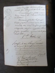 ANTIQUE FRENCH HANDWRITTEN DOCUMENT DATED 1840 - Picture 1 of 10