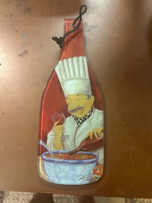 Garrafa de vinho pendurada na parede Chef Rouge Borgonha 15 oz 12,5" comprimento - Imagem 1 de 4