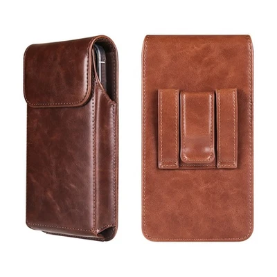 Leather Phone Holster Belt Clip Pouch Case Cover For iPhone Air 17 16 15 Pro Max - Image 1 of 4