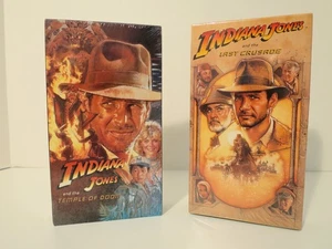 Indiana Jones VHS Temple of Doom and Last Crusade New Sealed - Picture 1 of 11