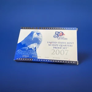 2007 S US Mint State Quarter 5 Coin Proof Set Box & COA - Picture 1 of 5
