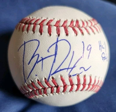 BRENT ROOKER SIGNED AUTOGRAPH ROMLB OAKLAND ATHLETICS PSA COAS RARE INSCRIPTION - Image 1 of 4