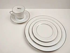 Noritake Cumberland Setting For 1, Cup & Saucer, Bread, Salad, and Dinner Plate - Picture 1 of 14