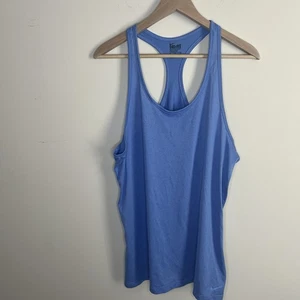 Camiseta sin mangas Nike para mujer azul para correr espalda deportiva talla XL transpirable Dri-fit entrenamiento - Imagen 1 de 5