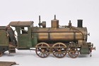 RARITÄT ANTIKE HANDGEBAUTE LOK ECHTDAMPF DAMPFLOK DAMPFMASCHINE ZUG 95MM (VG-NT)