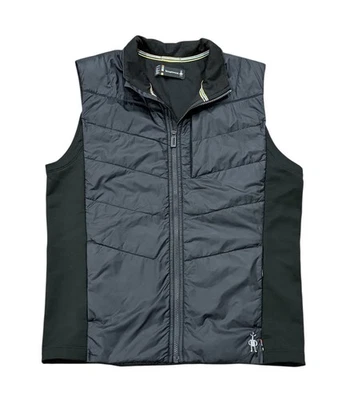 Smartwool Mens Vest Smartloft 60 Insulated Full Zip Wool Blend Black Large - Image 1 of 4