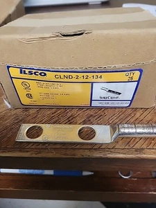 25 NIB ILSCO CLND-2-12-134 COPPER COMPRESSION LUG 2/0 AWG Brown - Picture 1 of 3