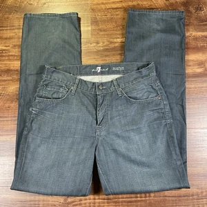 Vintage 7 For All Mankind Austyn Herrenjeans 33 x 34 blau dunkle Waschung hergestellt in den USA Y2K - Bild 1 von 8