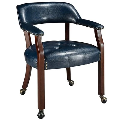 Navy Leemtorig Armchair With Casters - New - Image 1 of 3