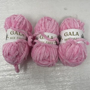 Hilo de fibra acrílico Gala Mix poliéster. 50g cada uno. Lote de 3 madejas - rosa - Imagen 1 de 5