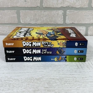 Dog Man by Dav Pilkey HC Books Lot of 3 First Editions Color Comics Series - Picture 1 of 24