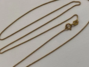 COLLAR CADENA ORO 9CT 20" VINTAGE ELEGANTE ESLABÓN FINO LIGERO - Imagen 1 de 5