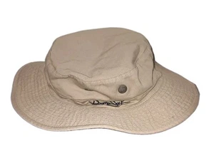 Original Panama Jack Bucket Fishing Hat Tan Brown Khaki Medium Chin Strap - Picture 1 of 8
