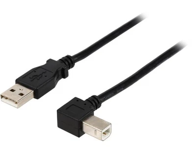 StarTech.com USBAB1ML 3 ft. Black USB 2.0 A to Left Angle B Cable - Image 1 of 3