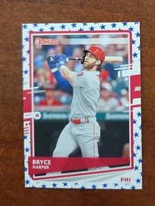 2020 DONRUSS BRYCE HARPER Blue Stars parallelo SP #193 PHILLIES - Foto 1 di 1