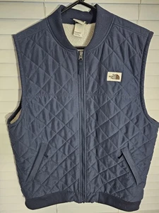 Chaleco Cuchillo The North Face Para Hombre Grande Azul Acolchado Sherpa Forrado Exterior  - Imagen 1 de 9