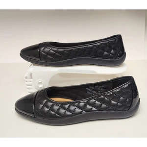 Time and Tru Cap Toe gesteppte Ballerinas schwarz Größe 7,5 - Bild 1 von 10