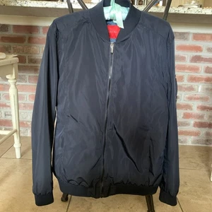 Basic Zara Man dunkelblau Polyester Jacke Herren US Medium bis Large  - Bild 1 von 5
