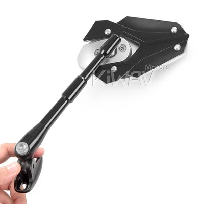 Carenado espejos retrovisores VIPER negro y plata base negra se adapta a Honda CBF CBR VFR VTR Foto 1 de 4