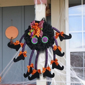 Halloween mehrbeiniger Hexenkranz Wand Haustür Deko Indoor Outdoor * - Bild 1 von 8