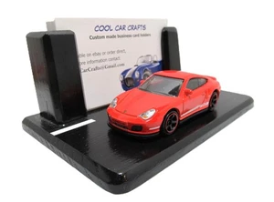 Porsche 911 Turbo Business Card Holder: red "Street Scene" salesman / fan - Bild 1 von 6