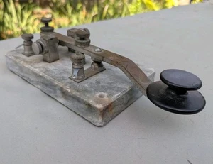 1910s Bowman Wireless Telegraphy Key Spark Antique Radio Ham Marconi Era Morse - Zdjęcie 1 z 11