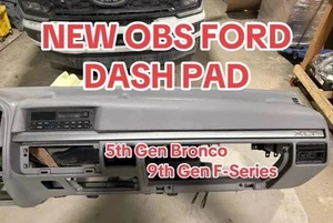 94+ Ford F150 F250 F350 Bronco OBS Truck Dash pad trim Opal gray. REPRODUCTION - Picture 1 of 2