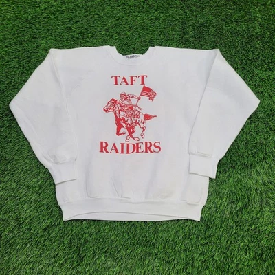 Vintage 1991 Taft-Raiders Sweatshirt Women Large 20x22 Texas - Image 1 of 4