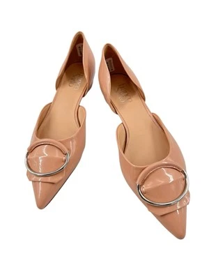 Franco Sarto Charol Kiltie D’Orsay Plano Punta Melocotón Talla 8 Preppy Foto 1 de 4