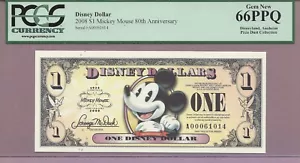 2008 $1 A Disney Dollar Mickey Mouse PCGS PPQ GEM - Picture 1 of 2
