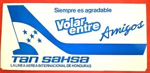 TAN SAHSA Ticket Jacket Travel Flying Honduras - Picture 1 of 1