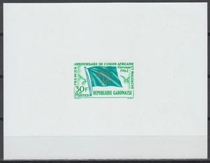 Gabon Sc165 African-Malgache Union, Flag, Deluxe Proof - Picture 1 of 1