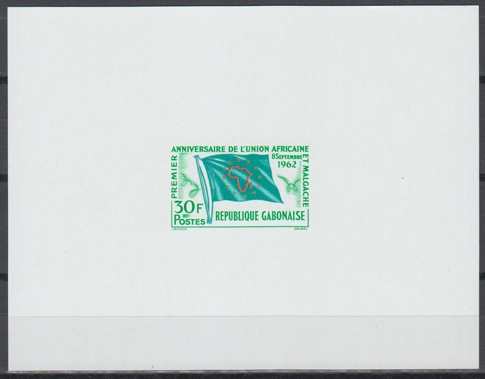 Gabon Sc165 African-Malgache Union, Flag, Deluxe Proof - Image 1 of 1