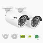Sannce 2 Stck. 5MP CCTV Audio IP Kamera IP66 E-Mail für NVR N48PBE Sicherheitssystem 