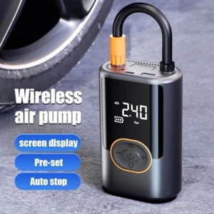 Portable Tire Inflator Pump Rechargeable Digital Electric Wireless Compressor - Picture 1 of 10