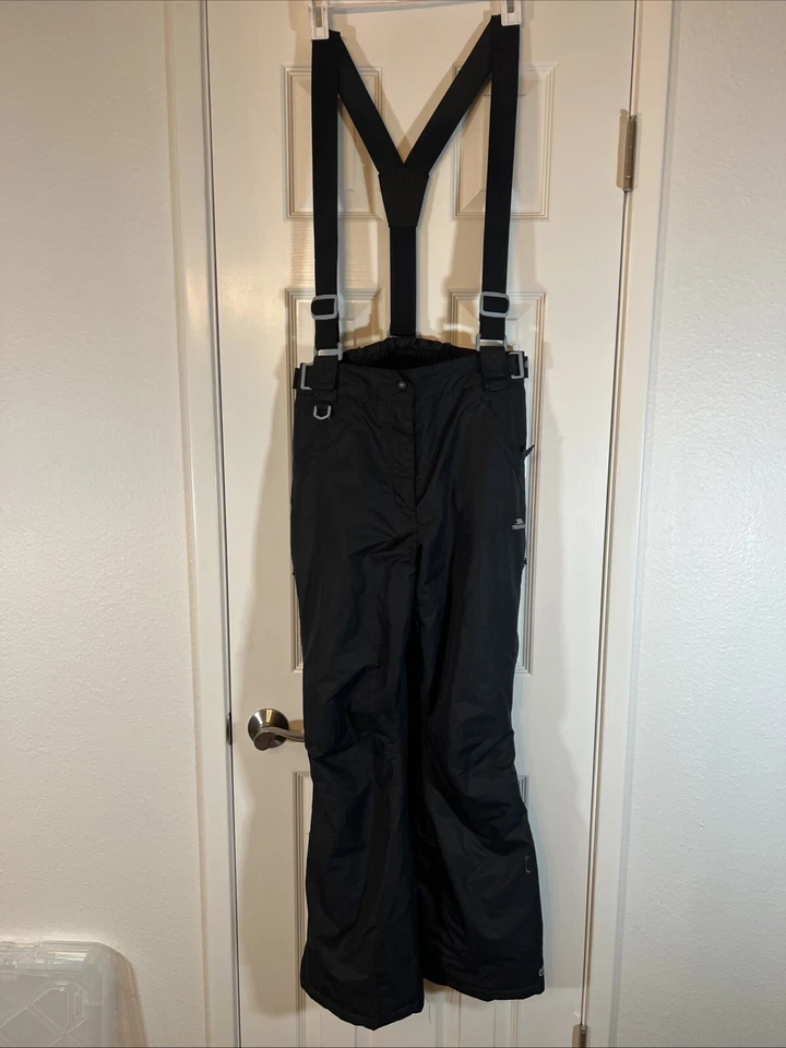 Trespass Womens Pants Small -Black TP50 Waterproof Ski Trouser Suspenders 5000mm - Image 1 of 4