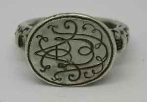 Original 17th Or 18th Century Solid Silver Oval Merchant Seal Crest Ring (Rare) - Picture 1 of 10