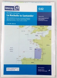 Carte marine Imray Golf de Gascogne France&Espagne La rochelle à Santander C42 - Photo 1/1