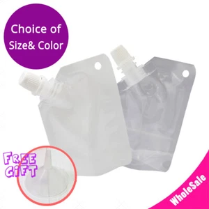 2.75x4in Multi colors Glossy Mylar Standup Spout Pouches w/Hang Hole&Funnel 50ml - Picture 1 of 12