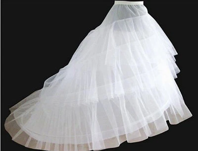 Schleppe Neu Weiß Brautkleid Unterrock Petticoat 2 Ringe Reifrock Tüllrock - Bild 1 von 4