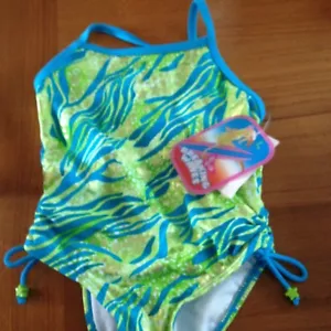 Girls Multicolor 1-Piece Swimsuit Size 5 NWT by Breaking Waves - Picture 1 of 2