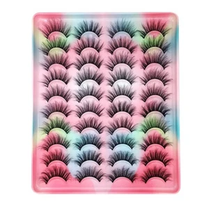 20 Paar 3D Echthaar Wimpern 100% Mink Lashes Fake False Faux Eyelashes Hl11 - Bild 1 von 2