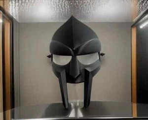 Medieval MF Doom Mask Gladiator Mad Villain Larp Black Face Armor Helmet Cosplay - Picture 1 of 6