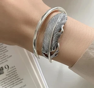 EDLES Armband 925 SILBER massiv Armkette Ring dünner ARMREIF Armzange Zirkonia - Bild 1 von 4