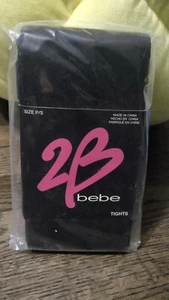 NIP 2B bebe OPAQUE solid black fashion tights size p/s small - Picture 1 of 3
