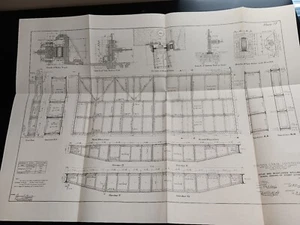 1910 Miraflores Spillway Army Engineering PANAMA CANAL Foldout Sketch Diagram - Picture 1 of 3