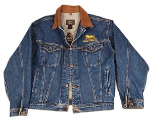 Jacke Jeans mit leder gefüttertem Kragen - Ausweisbekleidung großer Bomber MGM Grand Hawg Wild - Bild 1 von 9