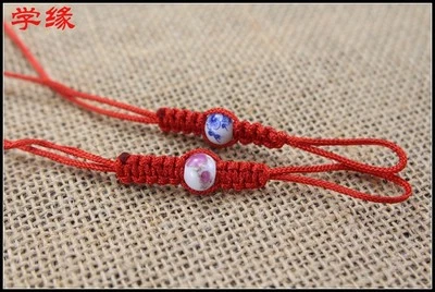 Rope Blue And White Porcelain Beads Pot Of Rope 5pcs/lot Pot Lid String Macrame - Image 1 of 4