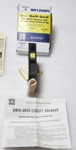 Square D QO120GFI 20A GFCI 120V Ground Fault Circuit Breaker 25507 Series 2, NOS - Picture 1 of 11