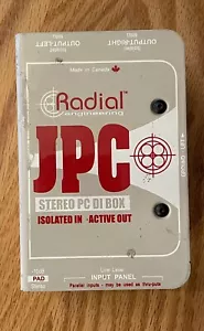 Radial Engineering JPC Stereo PC DI Box Isolated In Active Out  - Picture 1 of 3